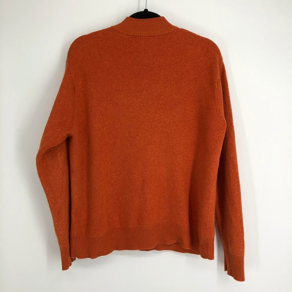 Peter Millar Wool Quarter Zip Pullover Sweater Or… - image 8